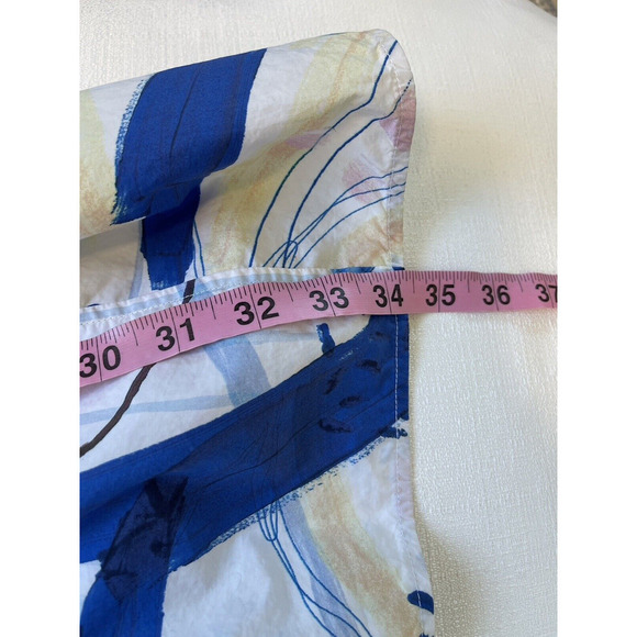 COS Midi Skirt Womens Size 2 Abstract Print Asymmetrical Cotton Artsy Unique - Picture 6 of 6